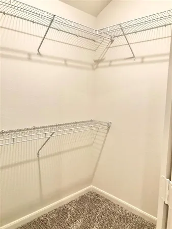 a view of a small space with a window