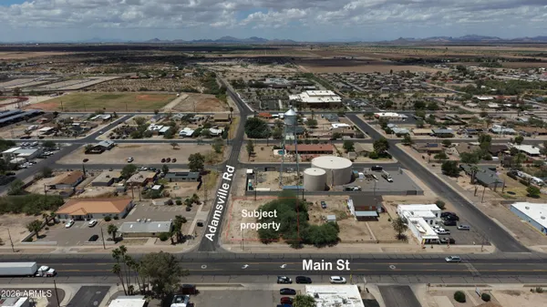 an aerial view of a city