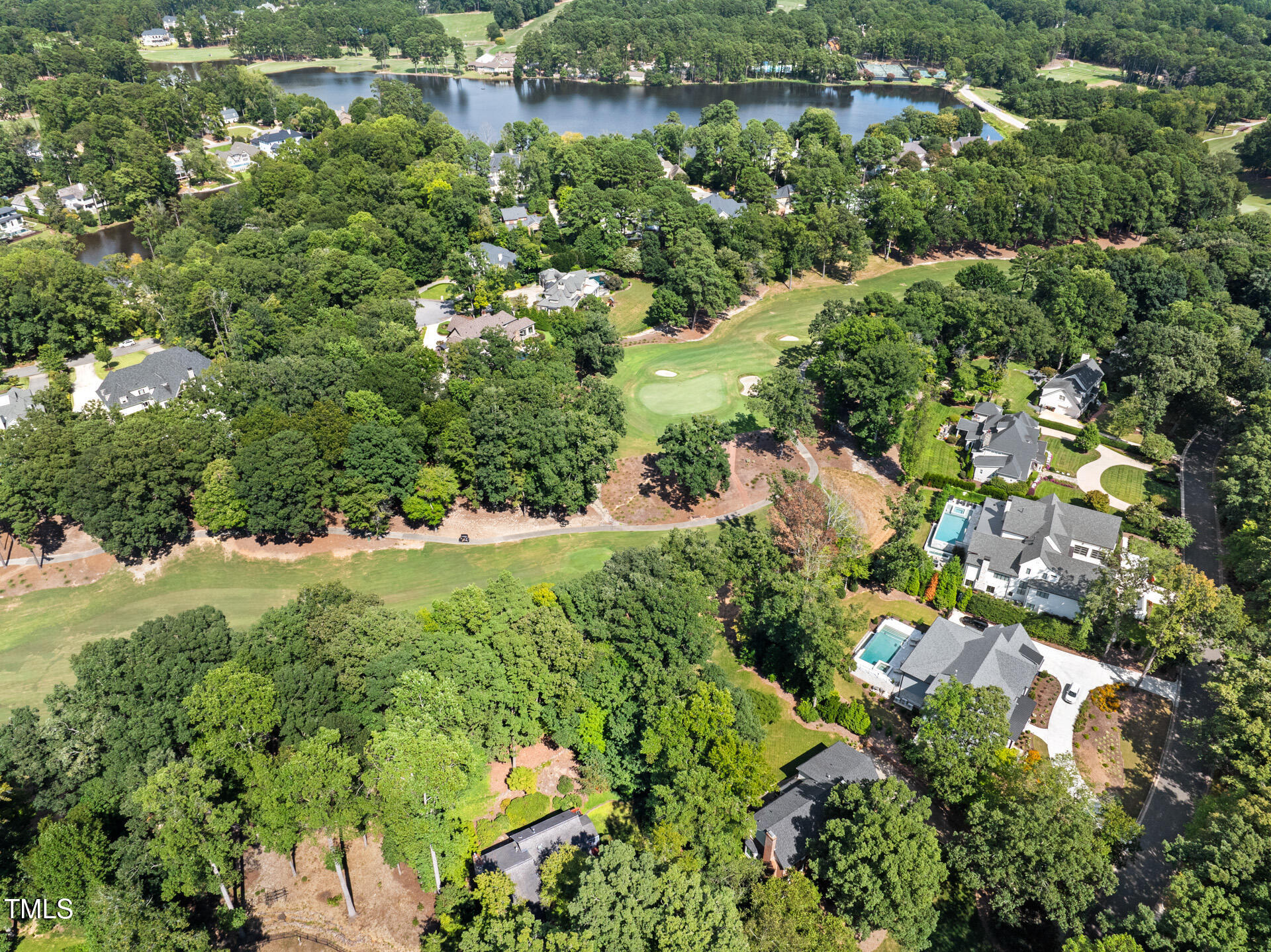 403 Rutherglen Drive Cary, NC 27511 - Photo 22 of 27 a view of a house with a lush green forest
