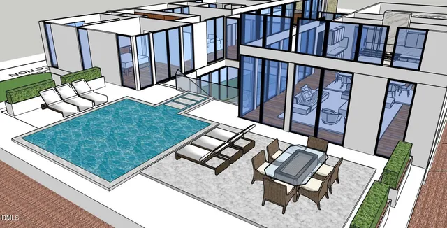 a view of a balcony with furniture