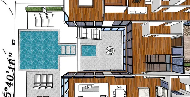 a view of a street with buildings