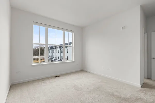 an empty room with a window