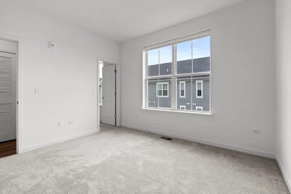 an empty room with a window