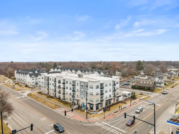 an aerial view of multiple house