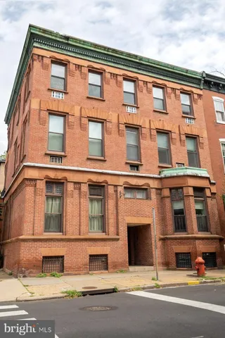 a front view of a building