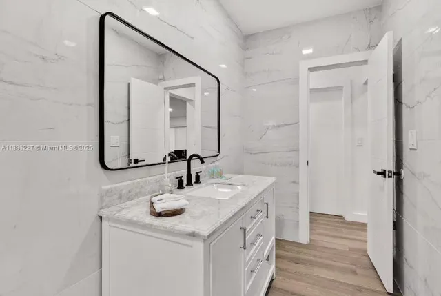 a view of an outdoor space and swimming pool