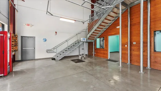 a view of a room with refrigerator
