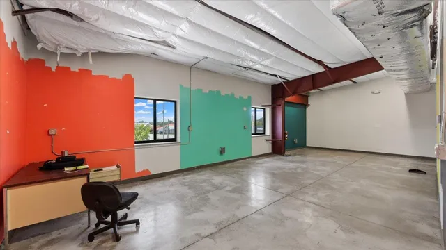 a view of a chairs in patio