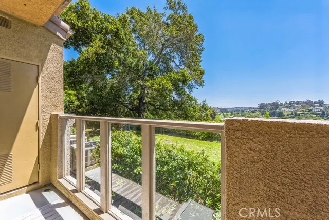 a view of a balcony with lake view