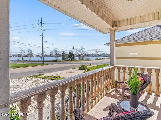 a view of a city with an ocean