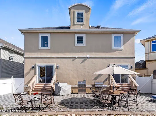 an outdoor space with patio