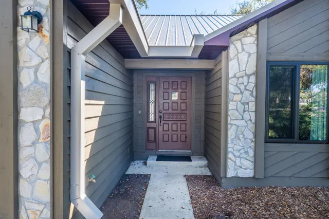 a view of front door of house