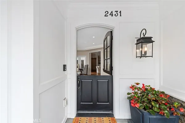 a view of front door of house