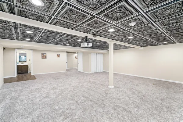 a view of room with refrigerator