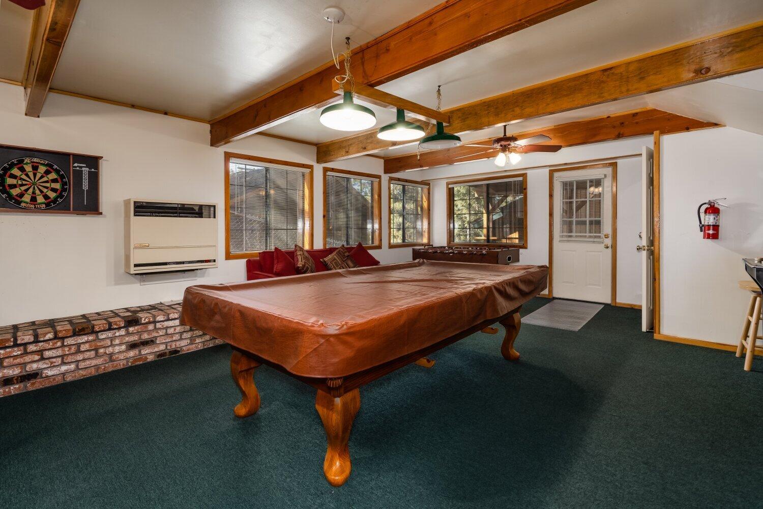 42363 Paramount Road Big Bear Lake, CA 92315 - Photo 28 of 38 a room with pool table and windows