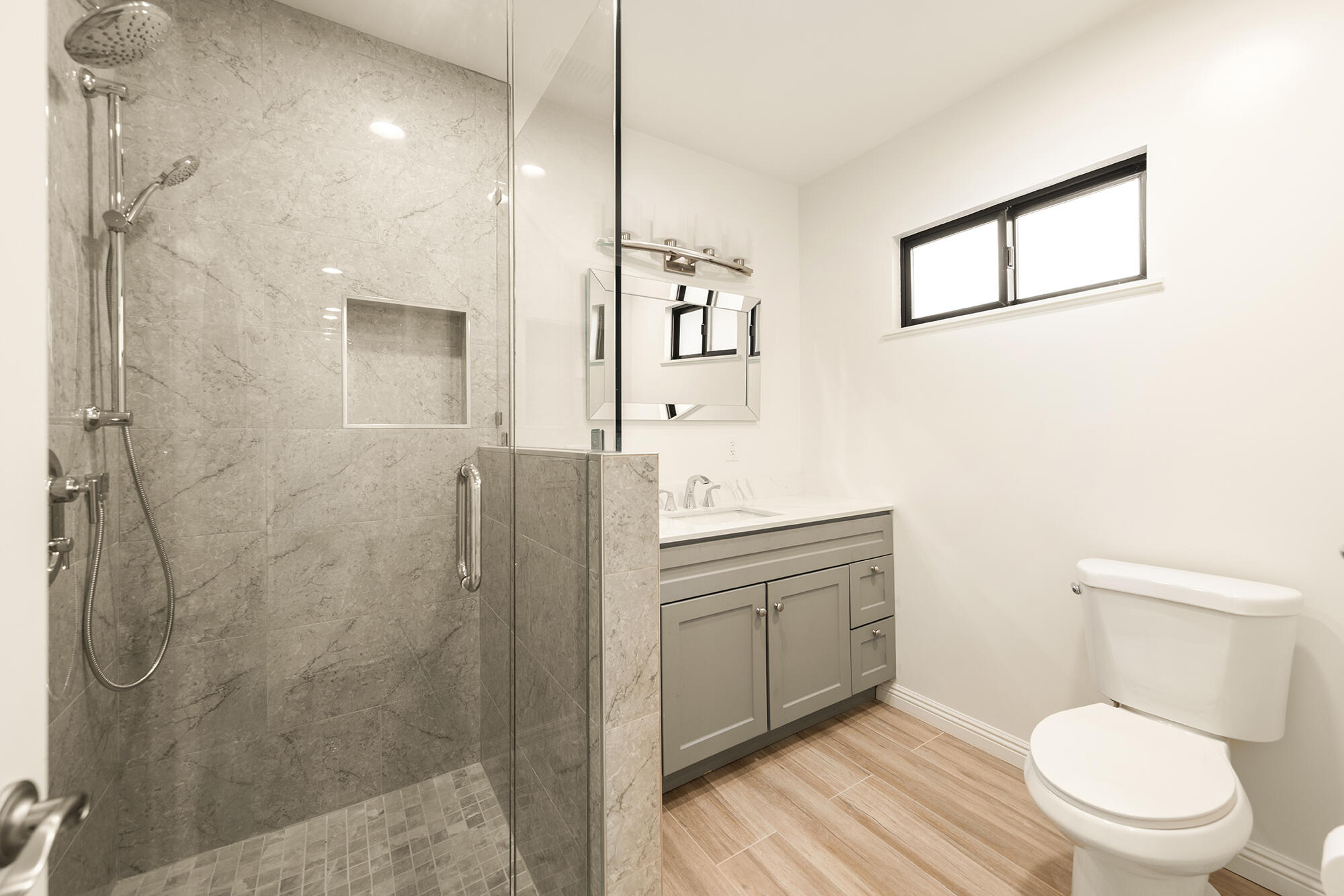 1068 Cuyama Road Ojai, CA 93023 - Photo 33 of 43 a bathroom with a sink a toilet and shower