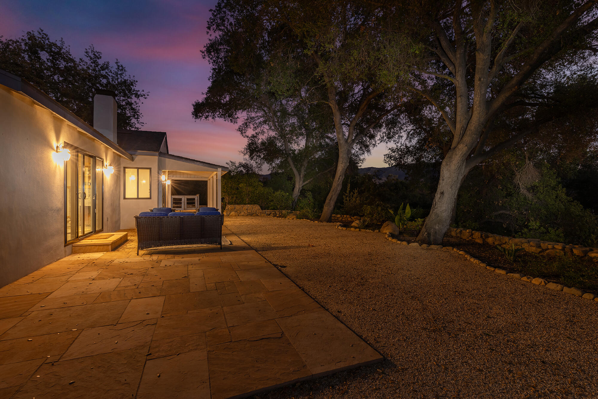 1068 Cuyama Road Ojai, CA 93023 - Photo 35 of 43 a view of a house with backyard and a garden
