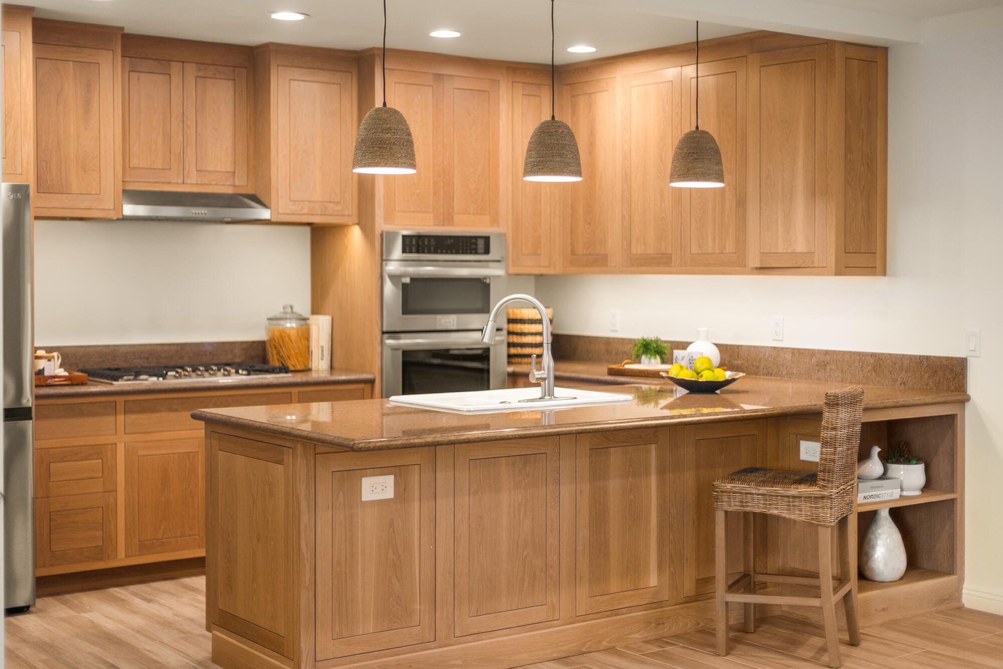 1068 Cuyama Road Ojai, CA 93023 - Photo 8 of 43 a kitchen with stainless steel appliances granite countertop a sink and cabinets