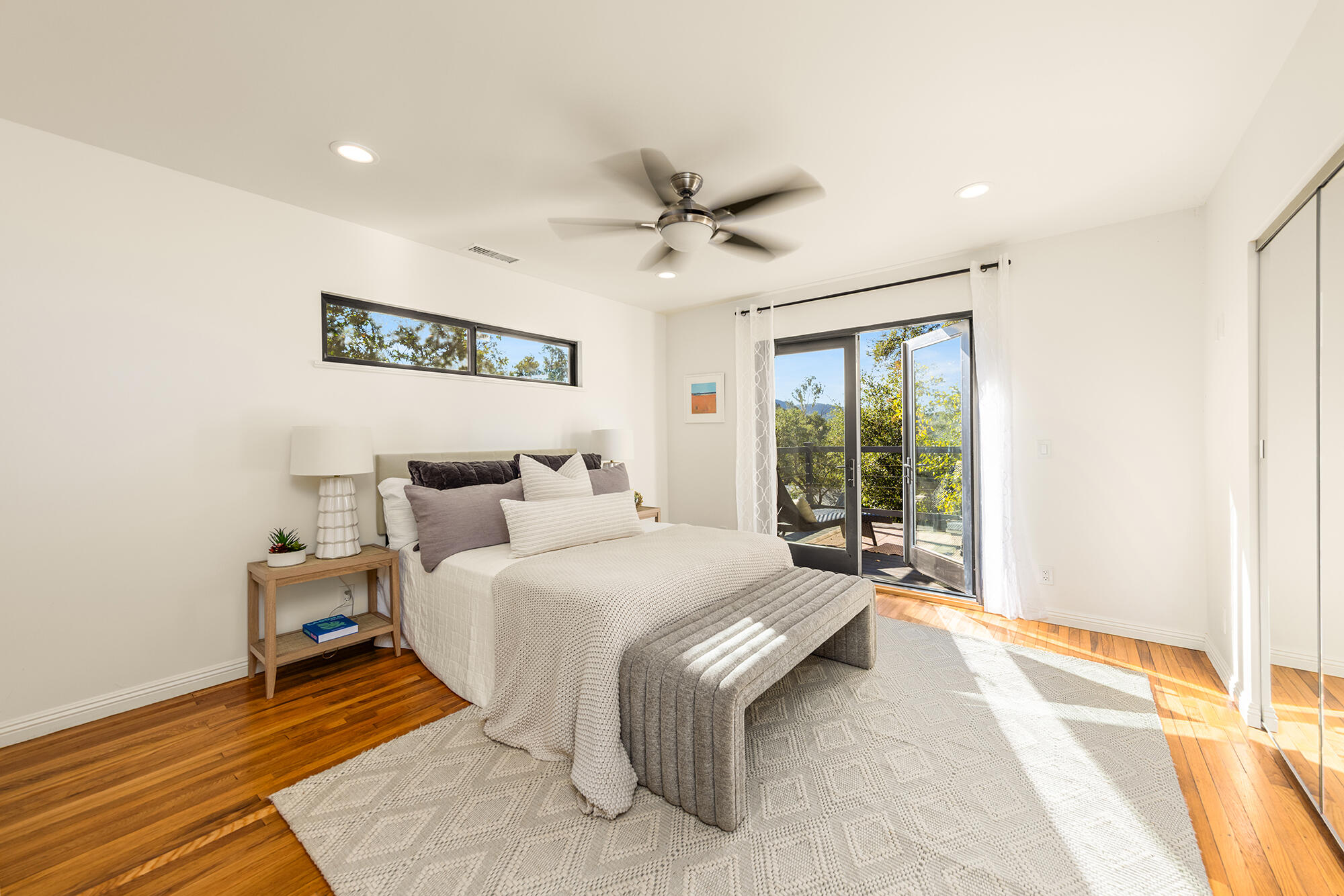 1068 Cuyama Road Ojai, CA 93023 - Photo 9 of 43 a bedroom with a bed and a large window