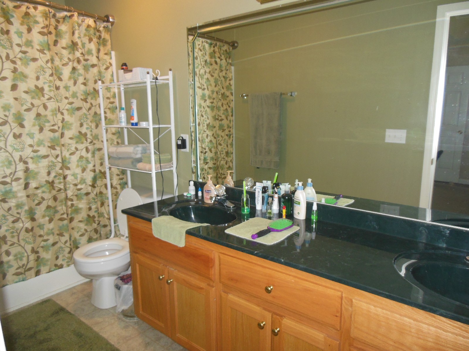 321 Arabian Lane Springfield, TN 37172 - Photo 10 of 23 a bathroom with a granite countertop sink a toilet and a mirror