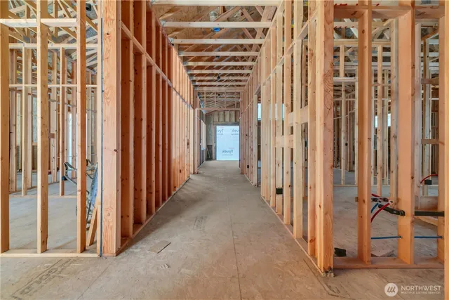 a view of porch with a large window