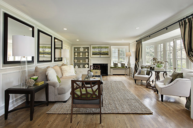 153 Ridge Lane Lake Forest, IL 60045 - Photo 3 of 15 a living room with furniture large window and a table