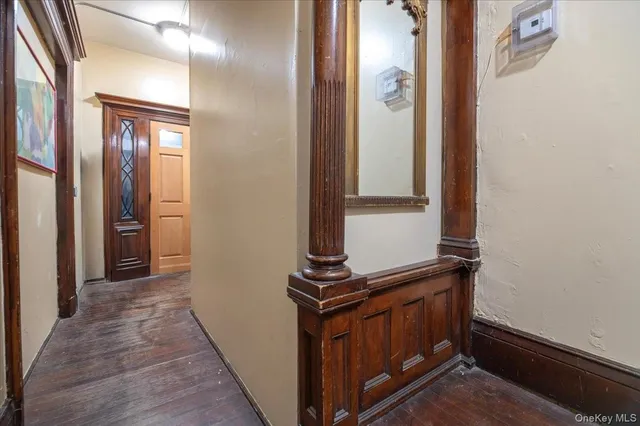 a view of hallway with stairs