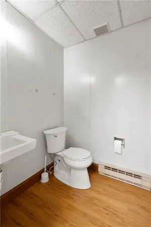 a bathroom with a sink and a toilet