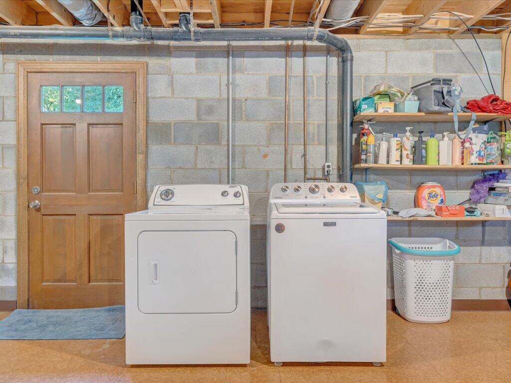 525 Mulberry Road Ridgeway, VA 24148 - Photo 41 of 55 a utility room with dryer and washer