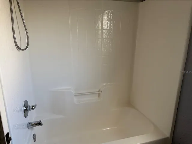 a close up of a bathtub