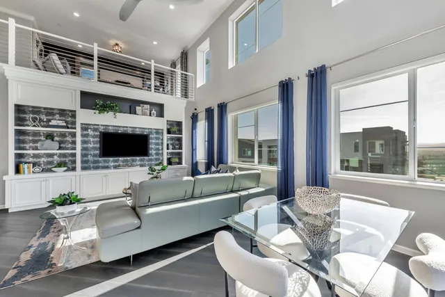 a room with furniture