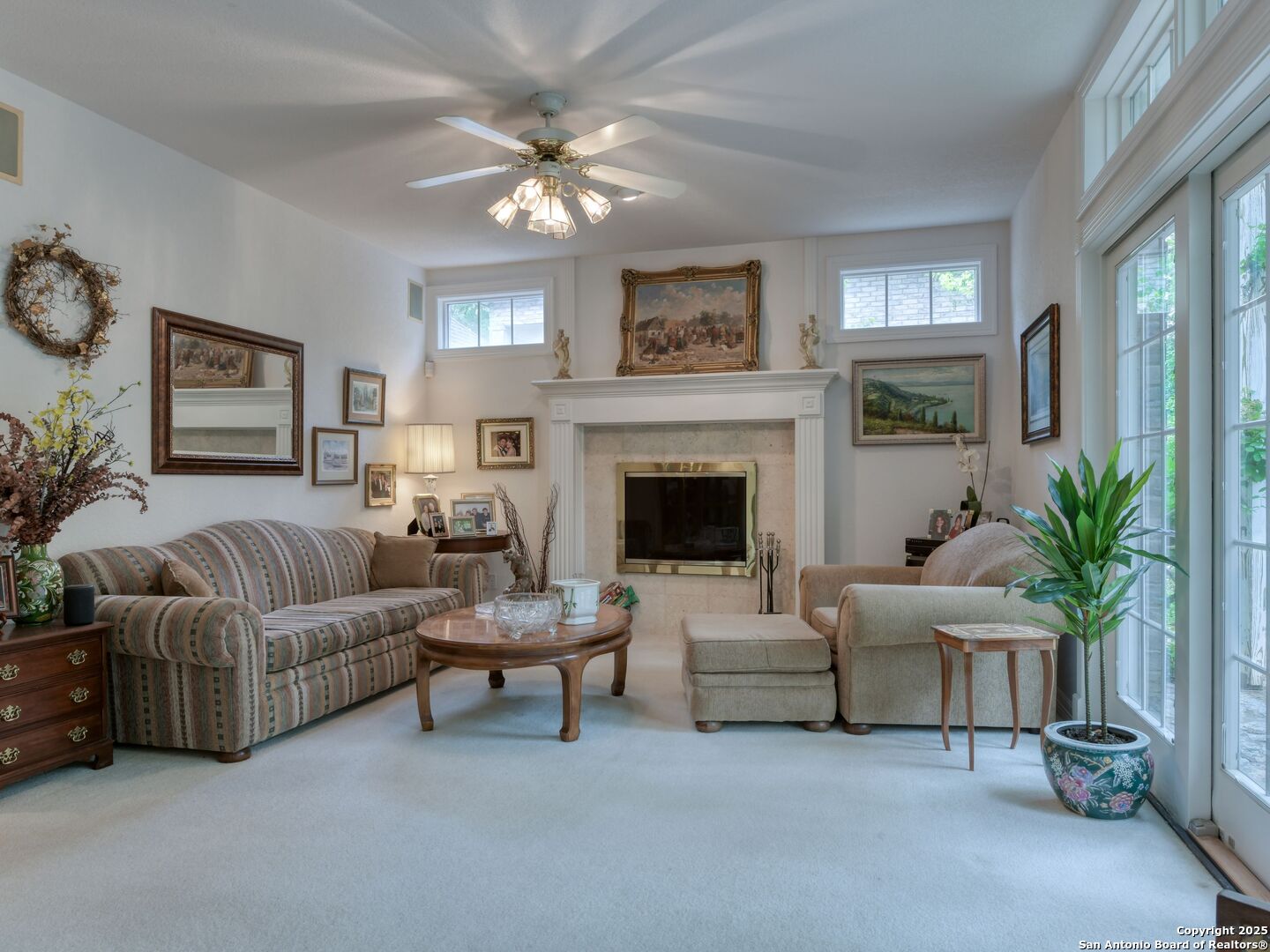 109 A Ammann Road Boerne, TX 78015 - Photo 14 of 67 a living room with furniture and a fireplace