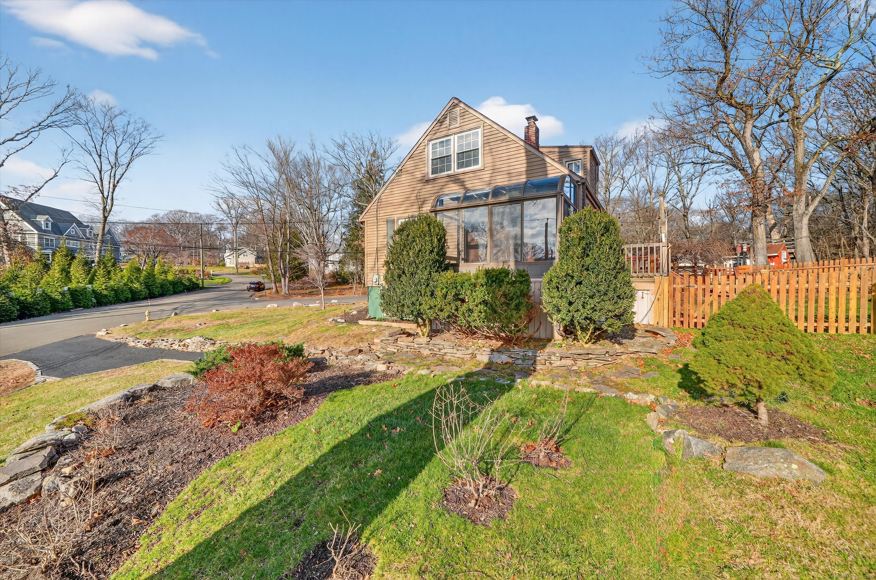 246 Romanock Road Fairfield, CT 06825 - Photo 30 of 37 a view of a big yard with plants and trees