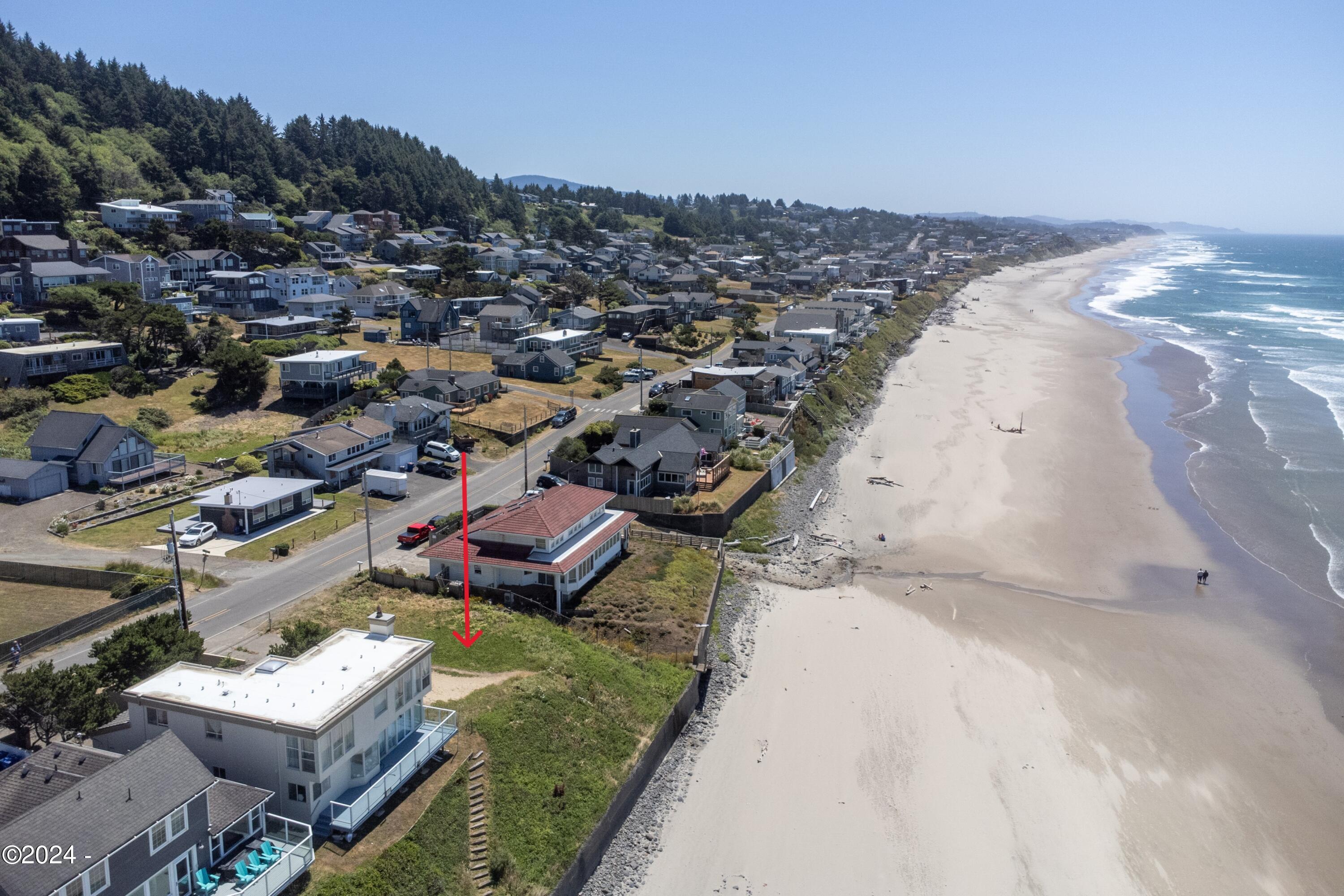 7307 Northwest Logan Road Lincoln City, OR 97367 - Photo 8 of 11 7307 NW Logan Rd (drone)-11 - arrow