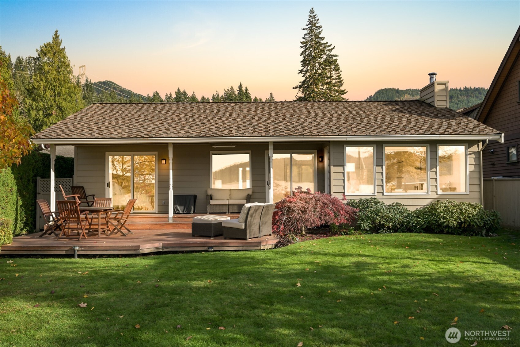 3187 North Shore Road Bellingham, WA 98226 - Photo 30 of 40 a front view of house with yard and outdoor seating