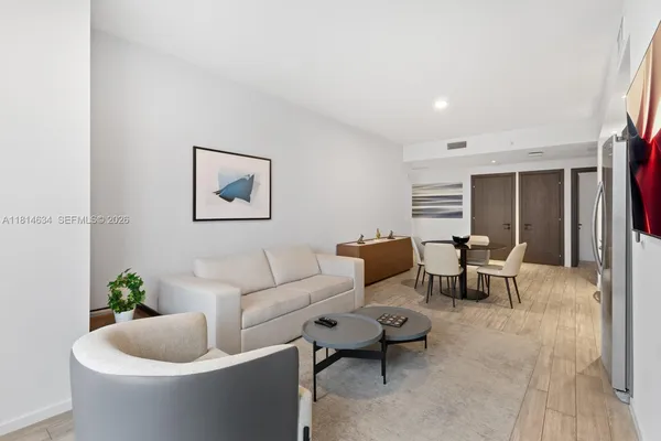 a city view with tall buildings