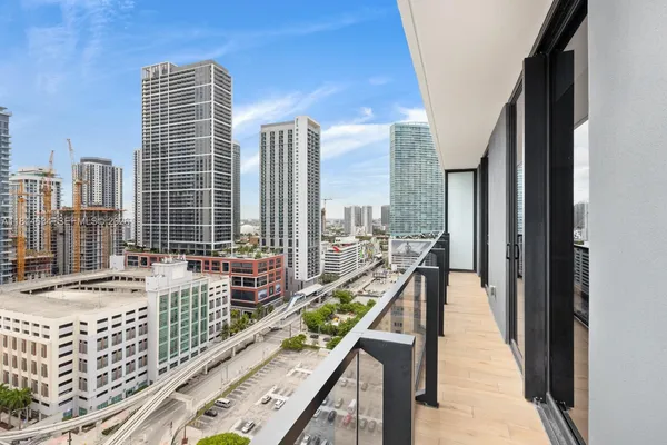 a view of city with balcony