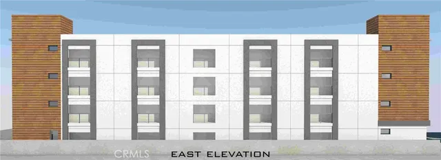 a view of a black and white wall