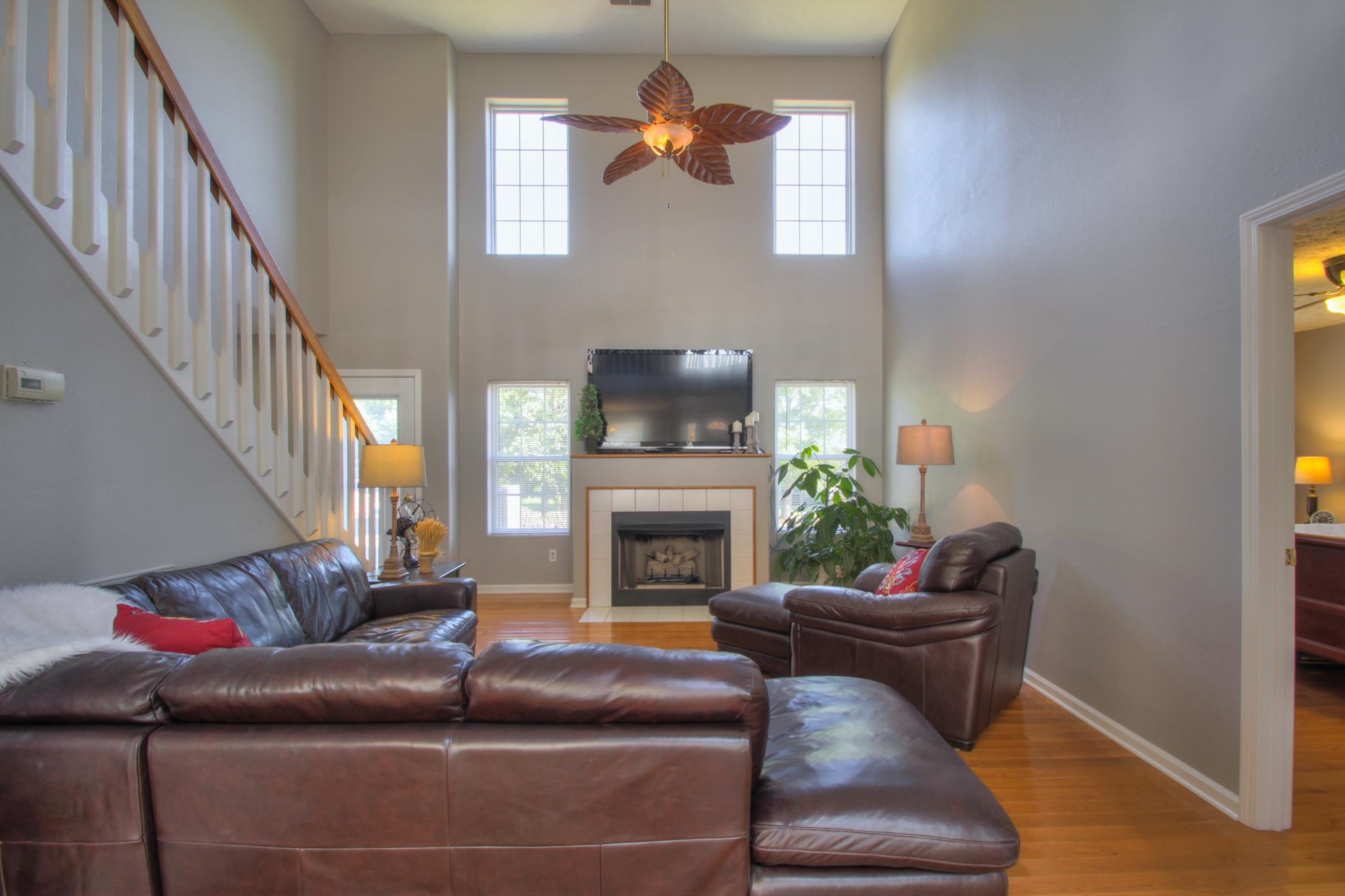 3640 Mahlon Moore Road Spring Hill, TN 37174 - Photo 8 of 27 a living room with furniture a fireplace and a flat screen tv