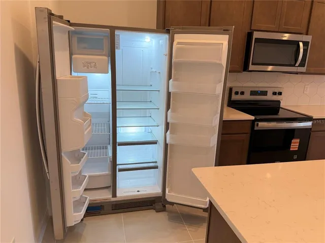 a view of an empty room with an empty space