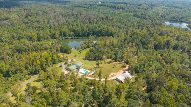 a view of a lake with a mountain