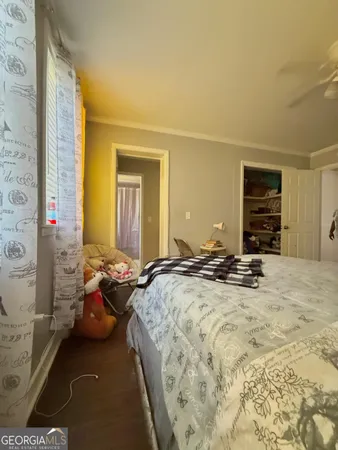 a view of a swimming pool and lounge chair