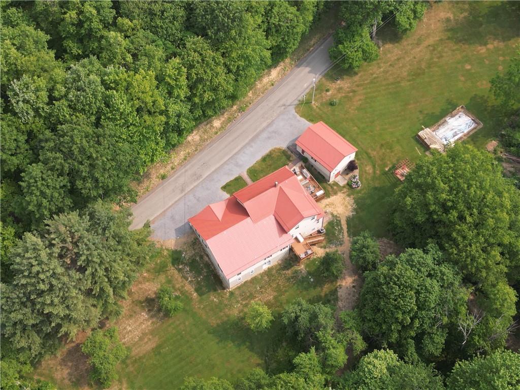 304 Ellermeyer Road Walston, PA 15781 - Photo 46 of 50 an aerial view of a house with swimming pool and outdoor space