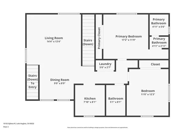 $419,500 | 15152 Ojibwa Place, Lake Hughes, CA 93532