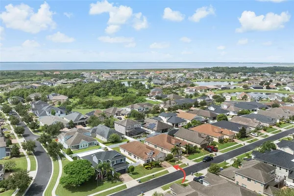 an aerial view of residential building with outdoor space