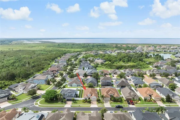 an aerial view of residential building with outdoor space