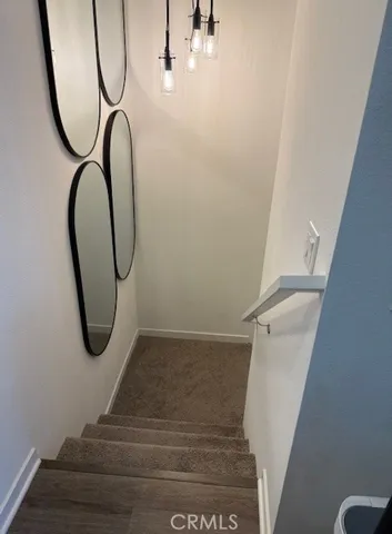 a view of a mirror with entryway