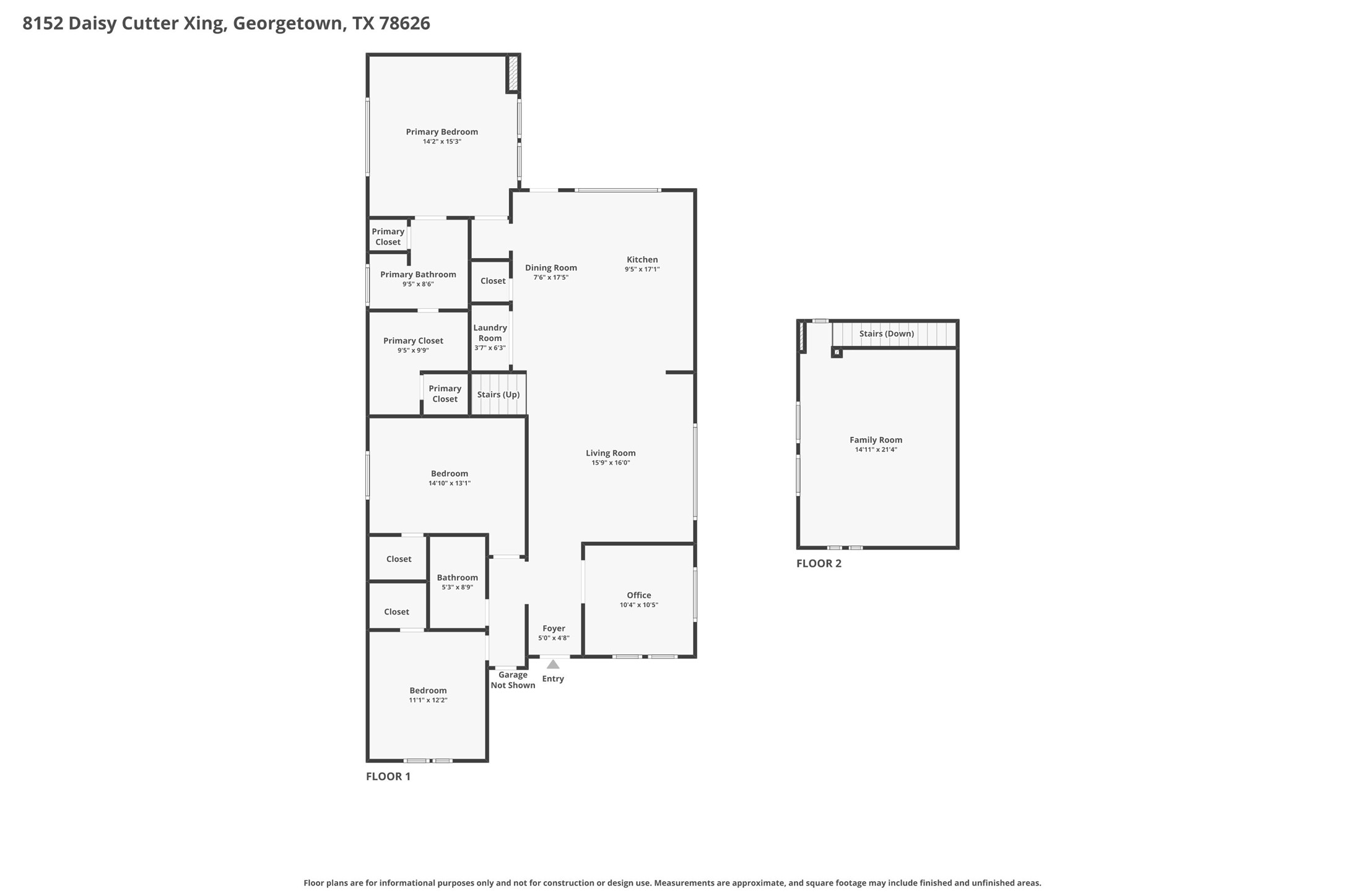 8152 Daisy Cutter Crossing Georgetown, TX 78626 - Photo 23 of 23 a picture of floor plan