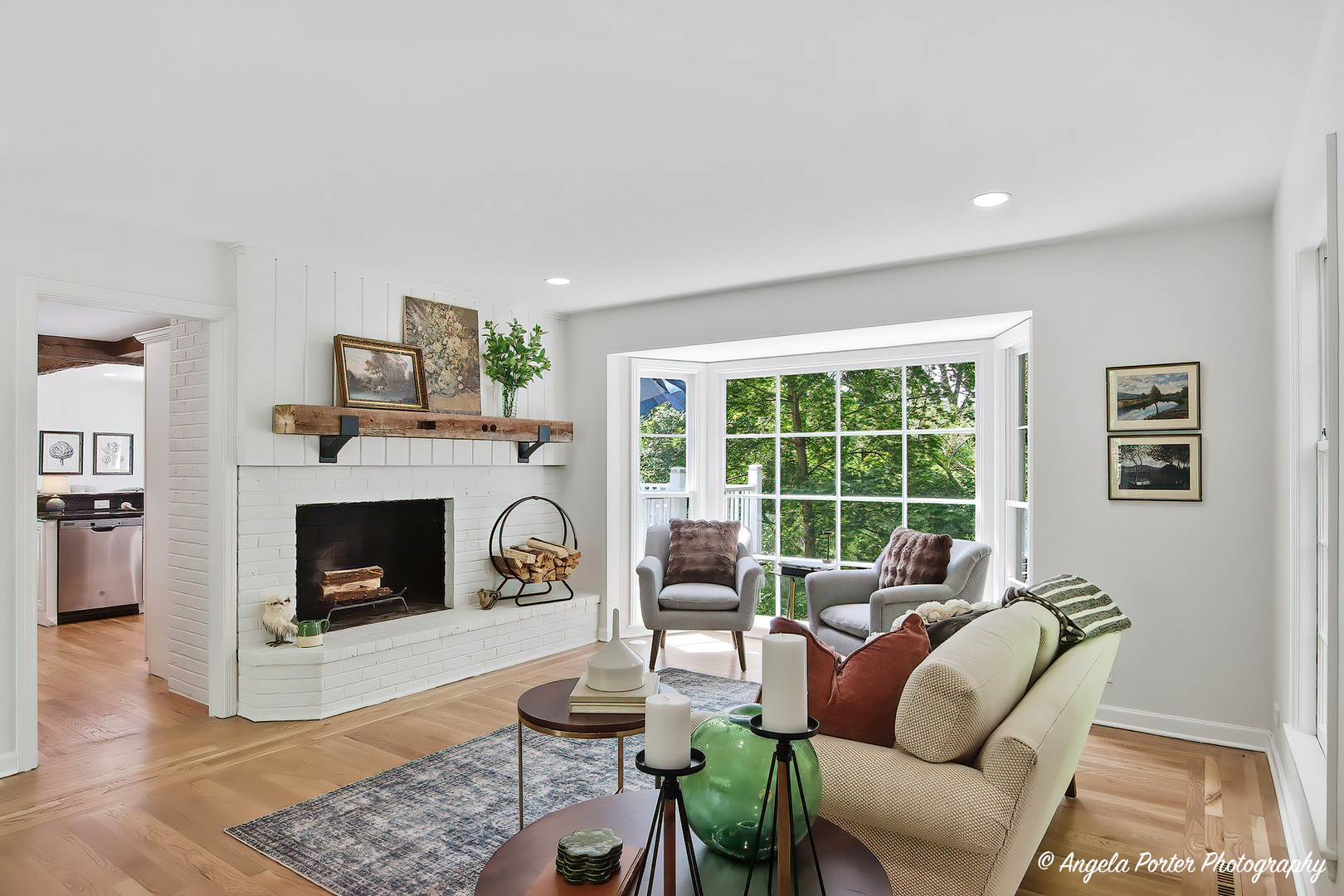 15 Willet Way Trout Valley, IL 60013 - Photo 13 of 61 a living room with furniture a fireplace and a large window