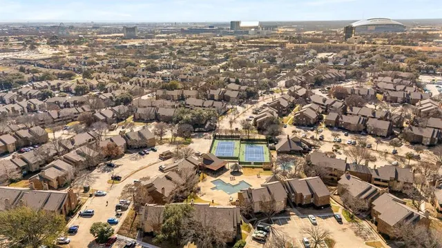 an aerial view of multiple house